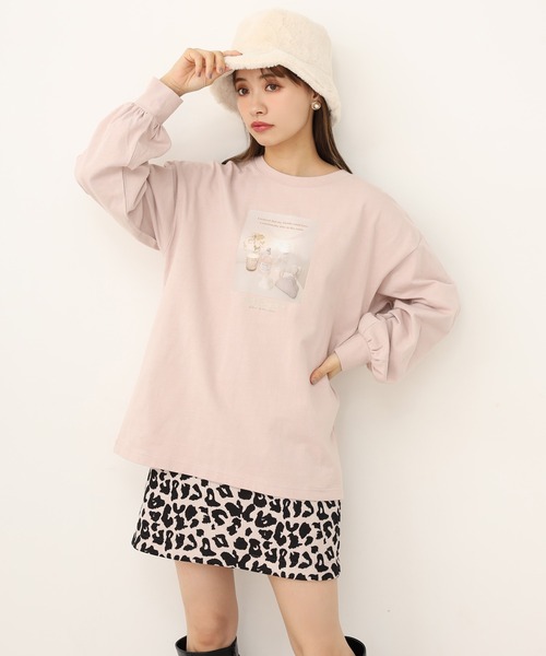 one after another NICE CLAUP（ワンアフターアナザーナイスクラップ）の「プリントアソートスウェット（Tシャツ/カットソー・レディース・ピンク/レッド/オフホワイト/ブラック・FREE）」の8枚目の写真