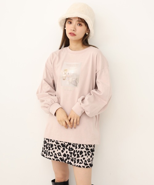 one after another NICE CLAUP（ワンアフターアナザーナイスクラップ）の「プリントアソートスウェット（Tシャツ/カットソー・レディース・ピンク/レッド/オフホワイト/ブラック・FREE）」の9枚目の写真