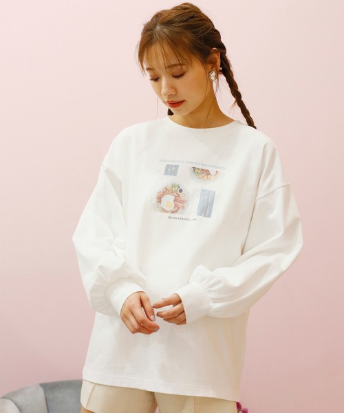 one after another NICE CLAUP（ワンアフターアナザーナイスクラップ）の「プリントアソートスウェット（Tシャツ/カットソー・レディース・ピンク/レッド/オフホワイト/ブラック・FREE）」の13枚目の写真