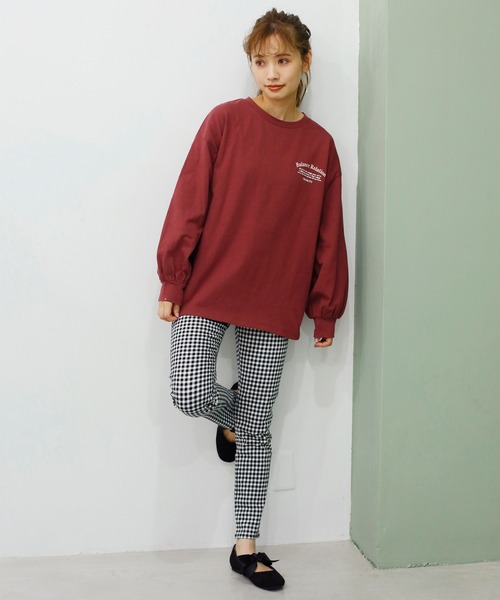 one after another NICE CLAUP（ワンアフターアナザーナイスクラップ）の「プリントアソートスウェット（Tシャツ/カットソー・レディース・ピンク/レッド/オフホワイト/ブラック・FREE）」の17枚目の写真