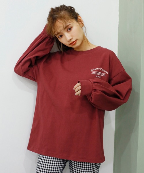 one after another NICE CLAUP（ワンアフターアナザーナイスクラップ）の「プリントアソートスウェット（Tシャツ/カットソー・レディース・ピンク/レッド/オフホワイト/ブラック・FREE）」の18枚目の写真