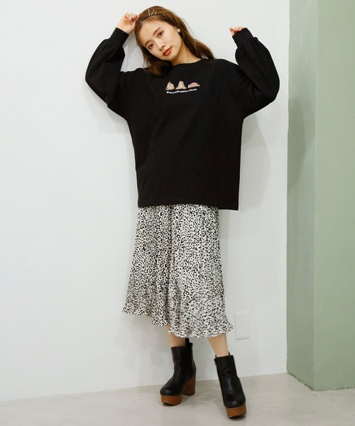 one after another NICE CLAUP（ワンアフターアナザーナイスクラップ）の「プリントアソートスウェット（Tシャツ/カットソー・レディース・ピンク/レッド/オフホワイト/ブラック・FREE）」の22枚目の写真