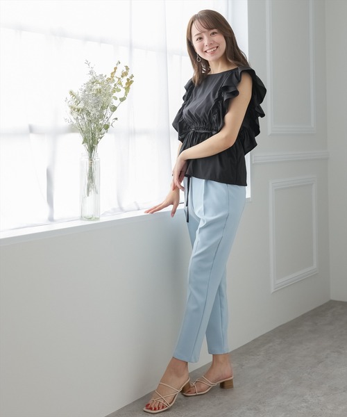 【WEB限定】ストレッチセンタープレステーパードパンツ/スラックス