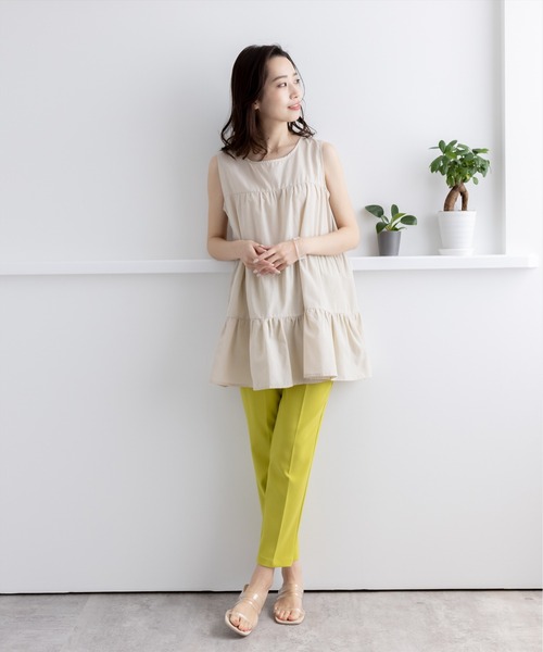 【WEB限定】ストレッチセンタープレステーパードパンツ/スラックス