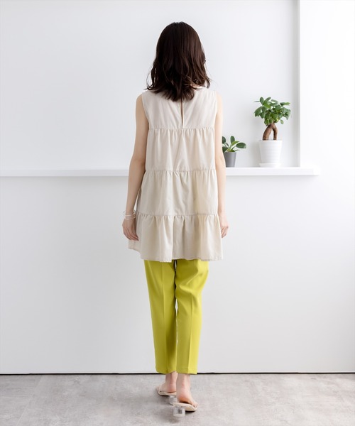 【WEB限定】ストレッチセンタープレステーパードパンツ/スラックス