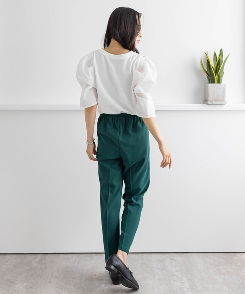【WEB限定】ストレッチセンタープレステーパードパンツ/スラックス