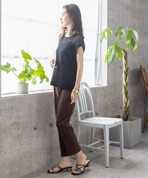 【WEB限定】ストレッチセンタープレステーパードパンツ/スラックス