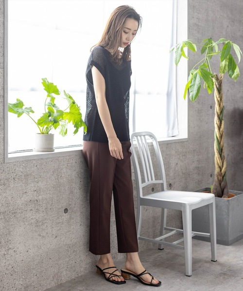 【WEB限定】ストレッチセンタープレステーパードパンツ/スラックス