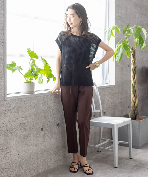 【WEB限定】ストレッチセンタープレステーパードパンツ/スラックス