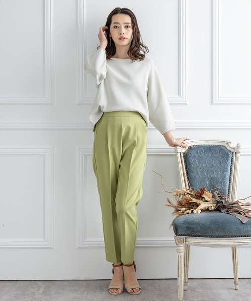 【WEB限定】ストレッチセンタープレステーパードパンツ/スラックス