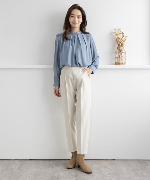 【WEB限定】ストレッチセンタープレステーパードパンツ/スラックス