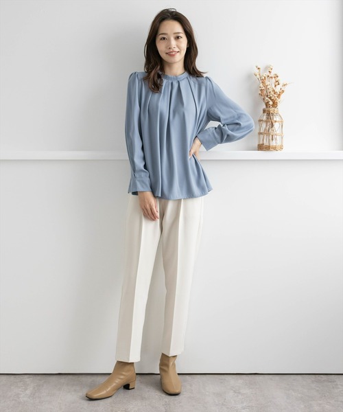 【WEB限定】ストレッチセンタープレステーパードパンツ/スラックス