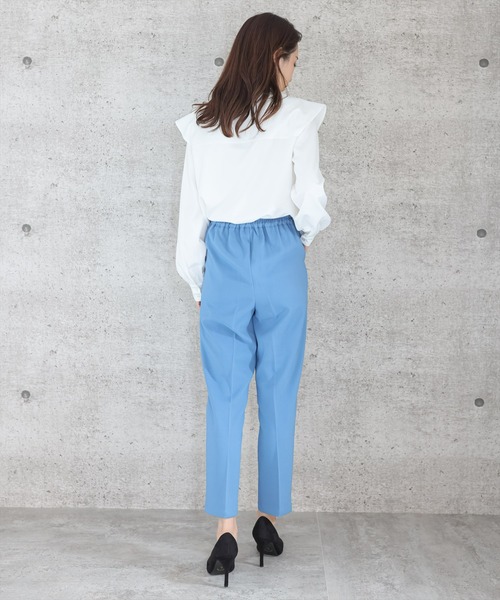 【WEB限定】ストレッチセンタープレステーパードパンツ/スラックス
