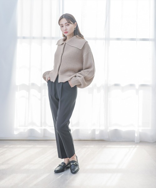 【WEB限定】ストレッチセンタープレステーパードパンツ/スラックス