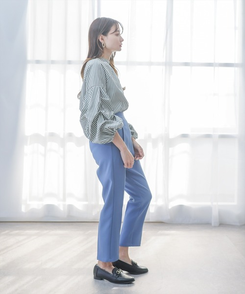 【WEB限定】ストレッチセンタープレステーパードパンツ/スラックス