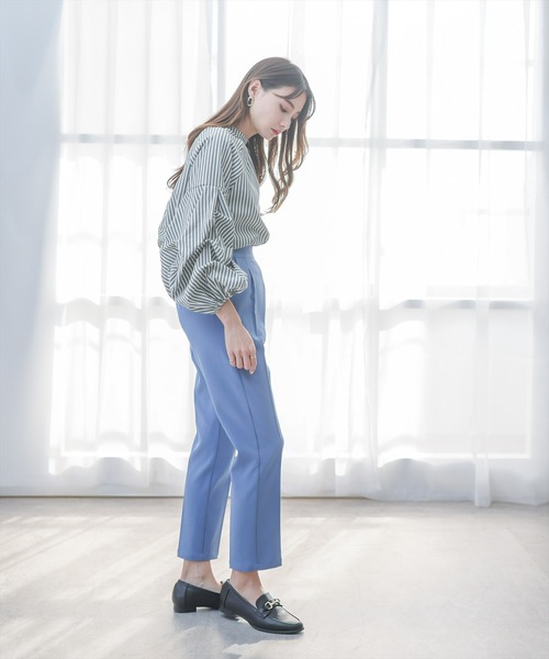 【WEB限定】ストレッチセンタープレステーパードパンツ/スラックス