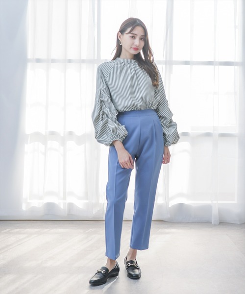 【WEB限定】ストレッチセンタープレステーパードパンツ/スラックス