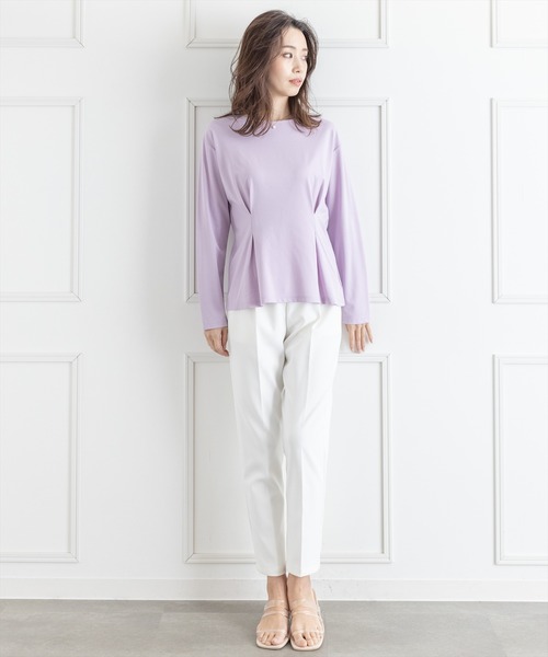 【WEB限定】ストレッチセンタープレステーパードパンツ/スラックス
