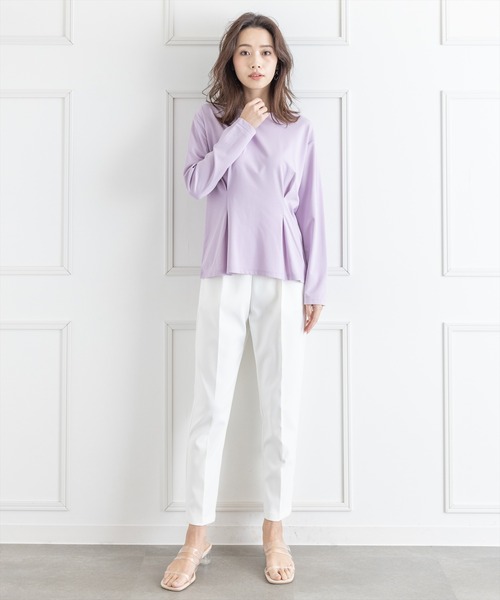 【WEB限定】ストレッチセンタープレステーパードパンツ/スラックス