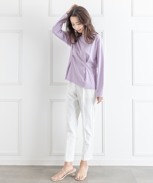【WEB限定】ストレッチセンタープレステーパードパンツ/スラックス
