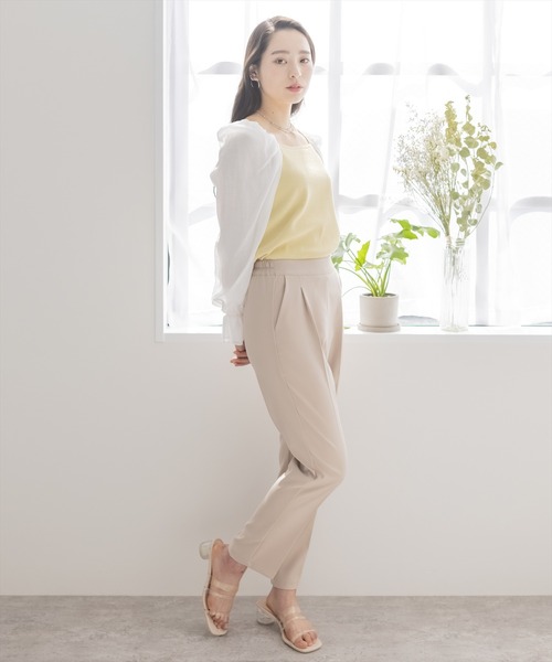 【WEB限定】ストレッチセンタープレステーパードパンツ/スラックス
