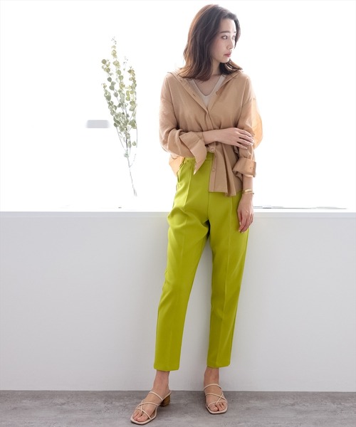 【WEB限定】ストレッチセンタープレステーパードパンツ/スラックス