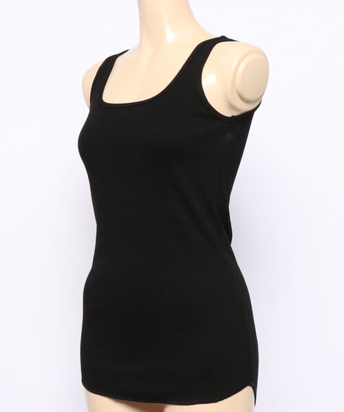 eversince（エバーシンス）の「【ペールトーン】スクエアネック・リブタンクトップ（タンクトップ・レディース・ブラック/グリーン/グレイッシュベージュ/アイボリー/オフホワイト/ピンク・M/L）」の13枚目の写真