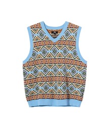 Stussy ニットベストL size 水色 GIZA sweater vest STUSSY（ステューシー）の「Giza Sweater Vest（ニット/セーター