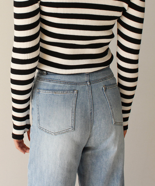 MODE ROBE（モードローブ）の「ストレートデニムパンツ（デニムパンツ・レディース・ブルー/ライトグレー/ホワイト/ライトブルー・M/S）」の19枚目の写真