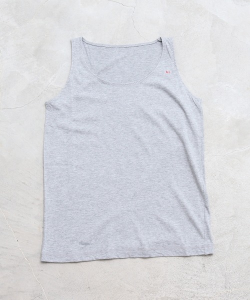 bulle de savon(ビュルデサボン)の「●"bs"ロゴ刺繍 タンクトップ(タンクトップ・レディース・キナリ/ブラック/グレー・FREE)」の1枚目の写真