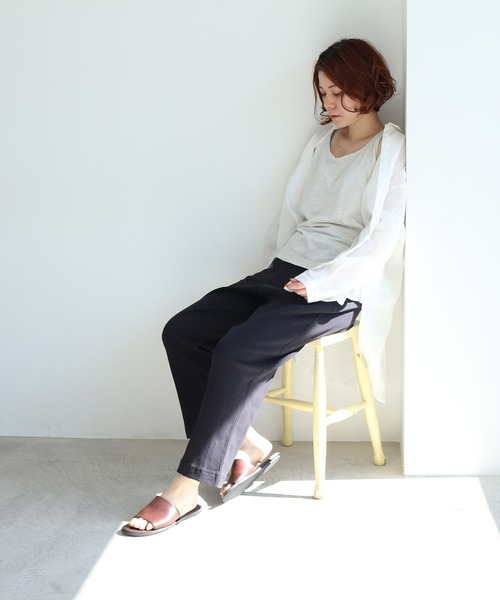 bulle de savon(ビュルデサボン)の「●"bs"ロゴ刺繍 タンクトップ(タンクトップ・レディース・キナリ/ブラック/グレー・FREE)」の9枚目の写真