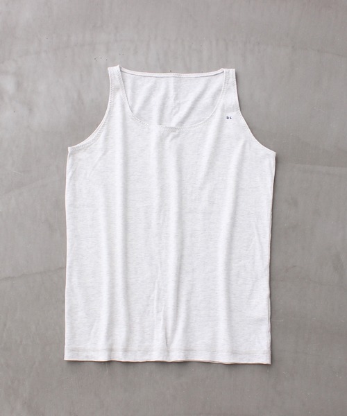 bulle de savon(ビュルデサボン)の「●"bs"ロゴ刺繍 タンクトップ(タンクトップ・レディース・キナリ/ブラック/グレー・FREE)」の10枚目の写真
