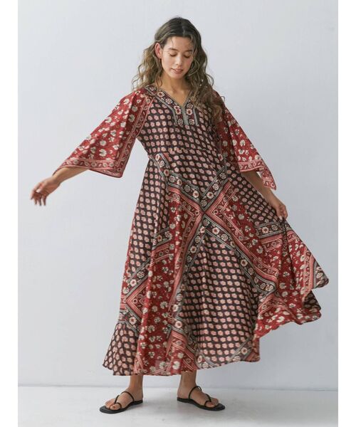 Ungrid（アングリッド）の「エスニックデザインワンピース（ワンピース・レディース・レッド/イエロー・FREE）」の10枚目の写真