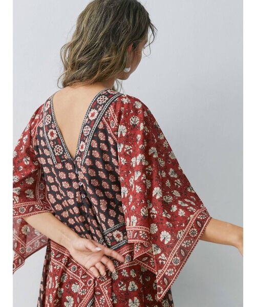 Ungrid（アングリッド）の「エスニックデザインワンピース（ワンピース・レディース・レッド/イエロー・FREE）」の3枚目の写真