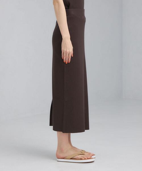 green label relaxing（グリーンレーベルリラクシング）の「[ Livelihood (ライブリフッド) ] [ 手洗い可能 ] SC リブ ニット スカート（スカート・レディース・ダークブラウン/ブラック/ベージュ・FREE）」の5枚目の写真