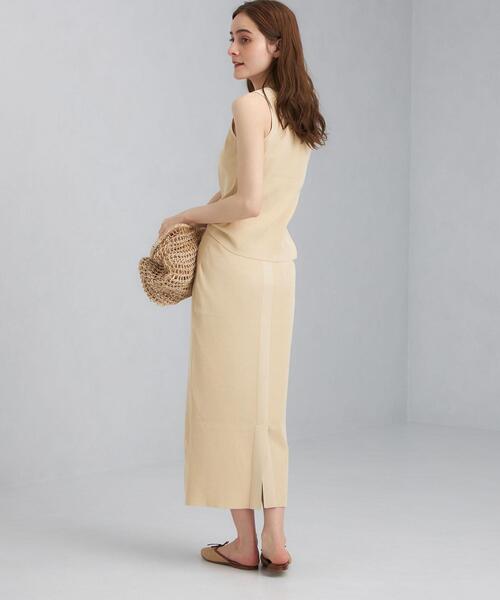 green label relaxing（グリーンレーベルリラクシング）の「[ Livelihood (ライブリフッド) ] [ 手洗い可能 ] SC リブ ニット スカート（スカート・レディース・ダークブラウン/ブラック/ベージュ・FREE）」の12枚目の写真