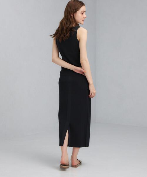 green label relaxing（グリーンレーベルリラクシング）の「[ Livelihood (ライブリフッド) ] [ 手洗い可能 ] SC リブ ニット スカート（スカート・レディース・ダークブラウン/ブラック/ベージュ・FREE）」の13枚目の写真