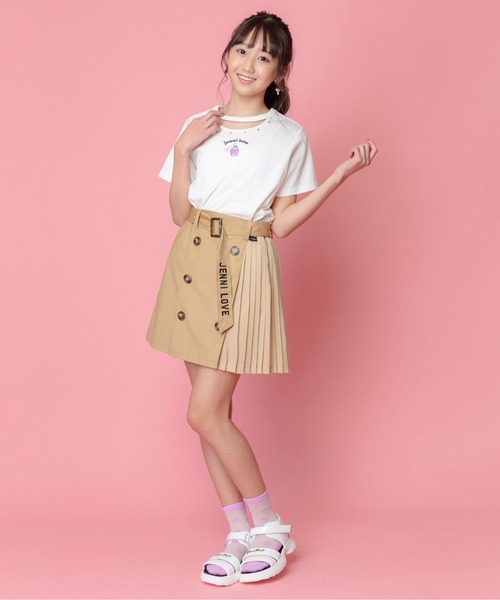 JENNI love（ジェニィラブ）の「ロゴプレートスポサン（サンダル・キッズ・シルバー/ブラック/オフホワイト・20cm/22cm/24cm/23cm/21cm）」の11枚目の写真