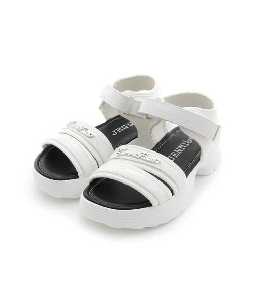 JENNI love（ジェニィラブ）の「ロゴプレートスポサン（サンダル・キッズ・シルバー/ブラック/オフホワイト・20cm/22cm/24cm/23cm/21cm）」の20枚目の写真
