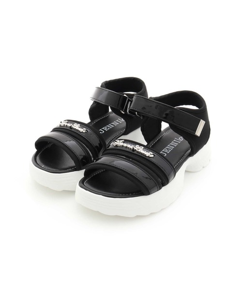 JENNI love（ジェニィラブ）の「ロゴプレートスポサン（サンダル・キッズ・シルバー/ブラック/オフホワイト・20cm/22cm/24cm/23cm/21cm）」の22枚目の写真