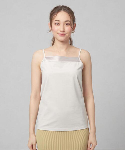 closet story（クローゼットストーリー）の「＜closet story＞ フロントサテン キャミソール（キャミソール・レディース・ホワイト/ライトグレー/ブラック・SMALL/MEDIUM）」の9枚目の写真