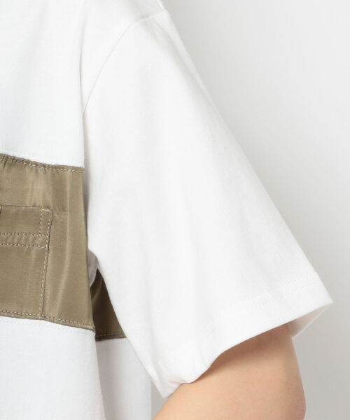 AVIREX(アヴィレックス)の「プリントコンビミリタリープルオーバー/ PRINT COMBI MILITARY PULLOVER(Tシャツ/カットソー・レディース・オフホワイト/ブルー/マスタード・FREE)」の20枚目の写真