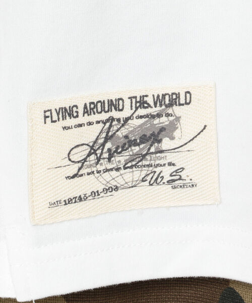 AVIREX(アヴィレックス)の「プリントコンビミリタリープルオーバー/ PRINT COMBI MILITARY PULLOVER(Tシャツ/カットソー・レディース・オフホワイト/ブルー/マスタード・FREE)」の22枚目の写真