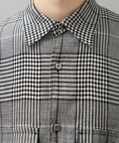KIIT（キート）の「【KIIT/キート】EX.BIG GRENCHECK SH（シャツ/ブラウス・メンズ・ブラック/ブラウン・1/2）」の4枚目の写真