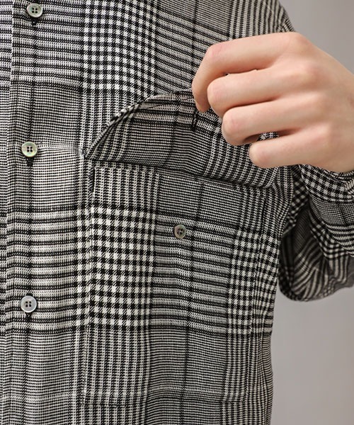 KIIT（キート）の「【KIIT/キート】EX.BIG GRENCHECK SH（シャツ/ブラウス・メンズ・ブラック/ブラウン・1/2）」の3枚目の写真