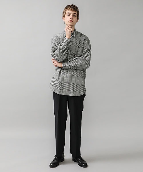 KIIT（キート）の「【KIIT/キート】EX.BIG GRENCHECK SH（シャツ/ブラウス・メンズ・ブラック/ブラウン・1/2）」の9枚目の写真