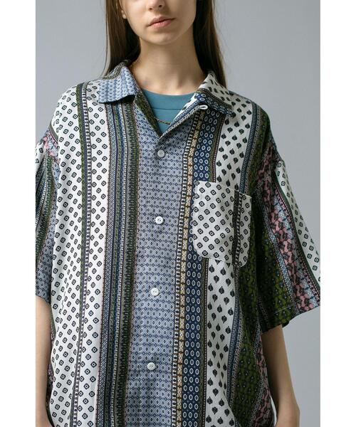 MONKEY TIME(モンキータイム)の「<monkey time> ST ETHNIC PATTERN OPEN SHIRT/シャツ(シャツ/ブラウス・メンズ・ネイビー/ベージュ・S/M/L/XL)」の7枚目の写真
