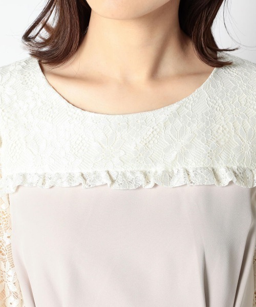 LODISPOTTO(ロディスポット)の「スクエアフリルAラインワンピース(ワンピース・レディース・ブラック/ピンクベージュ・MEDIUM)」の7枚目の写真