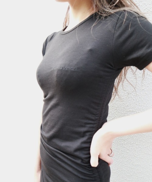 FIG&VIPER（フィグアンドバイパー）の「ギャザー半袖OP（ワンピース・レディース・ライトグレー/ブラック/ライトブラウン・FREE）」の14枚目の写真