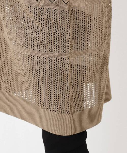 SHOO・LA・RUE（シューラルー）の「◆透かし柄ニットロングカーディガン（カーディガン/ボレロ・レディース・ブラック/ダークブラウン/オフホワイト・02/03/04）」の9枚目の写真